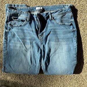 Kensie Light Wash Effortless Ankle Mid-Rise Jeans 14/32